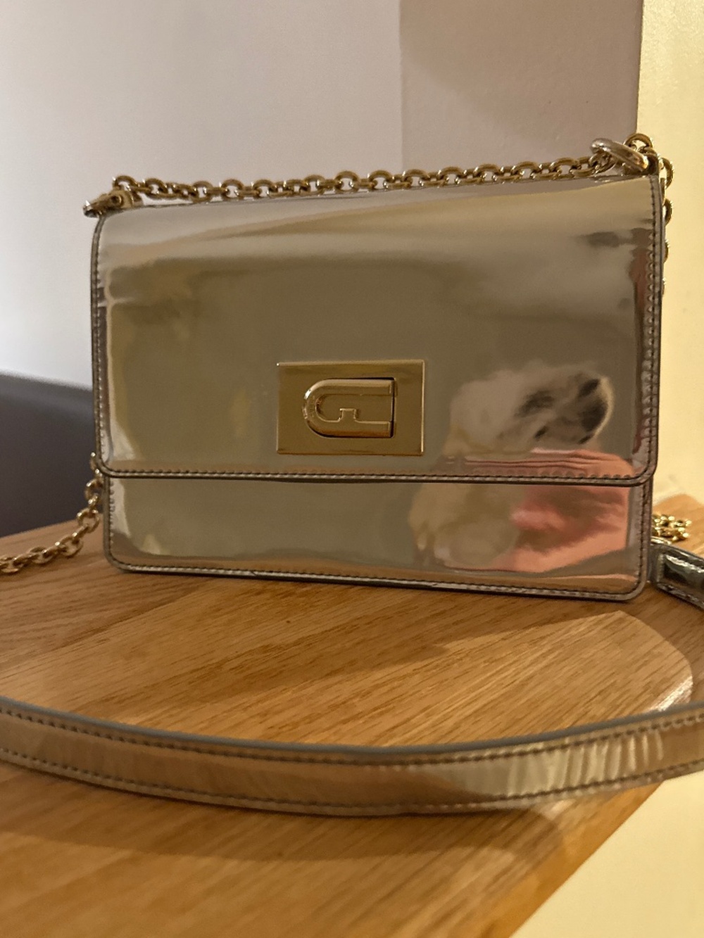 Furla silver crossbody bag
